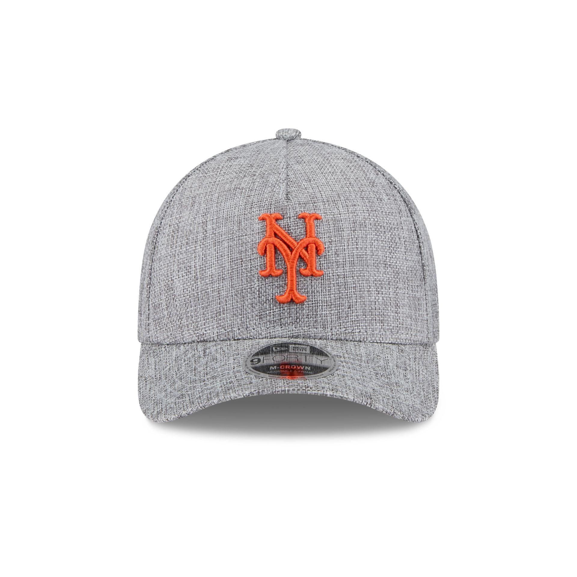 New York Mets Cotton Weave Gray 9FORTY M-Crown A-Frame Snapback Hat Male Product Image