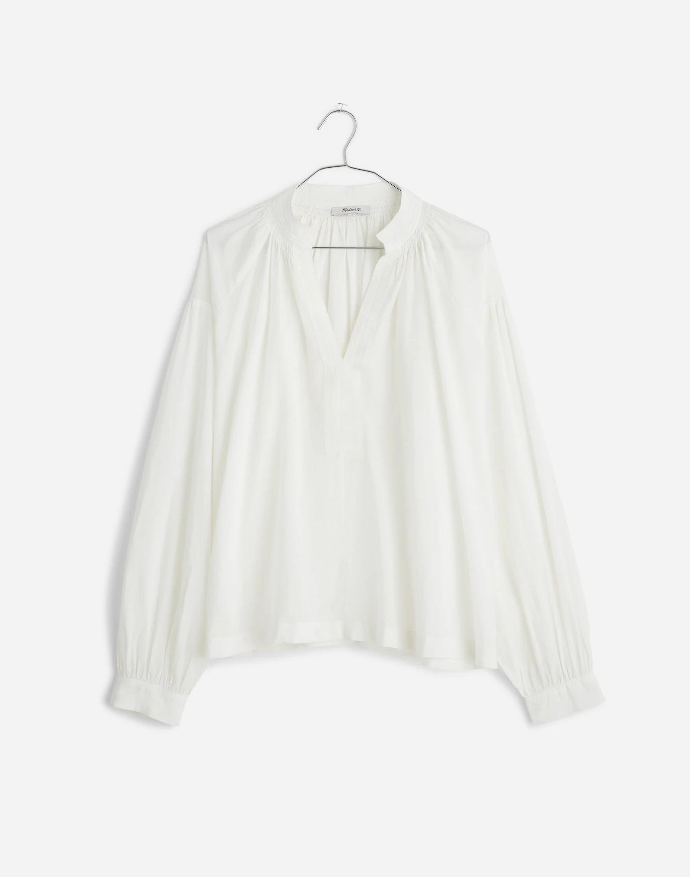 Shirred Long-Sleeve Top Product Image