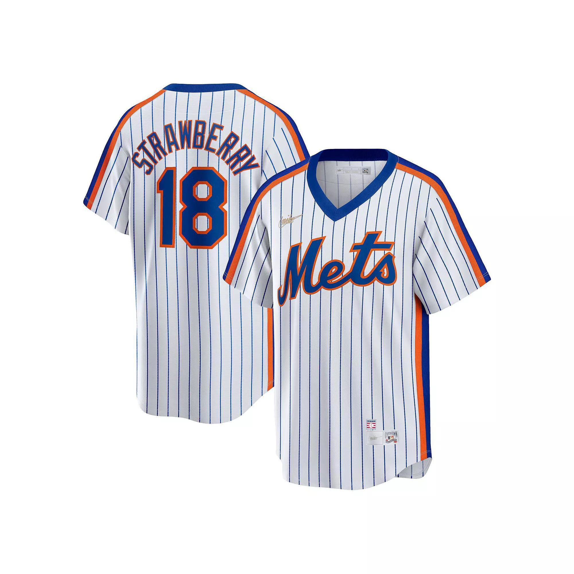 Men's Nike Darryl Strawberry White New York Mets Home Cooperstown Collection Player Jersey, Size: Medium Product Image