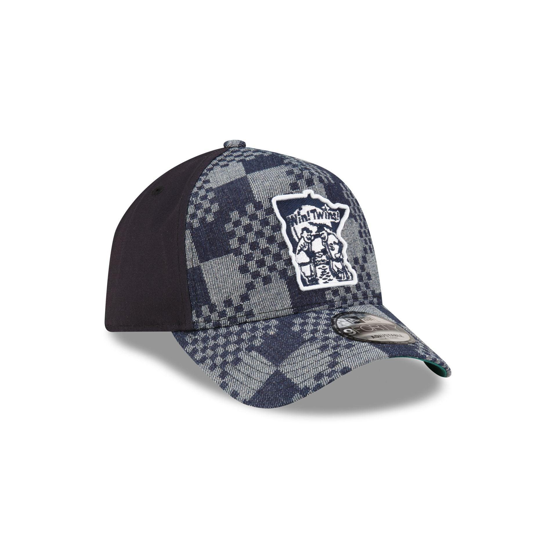 Minnesota Twins Pattern Denim 9FORTY A-Frame Snapback Hat Male Product Image