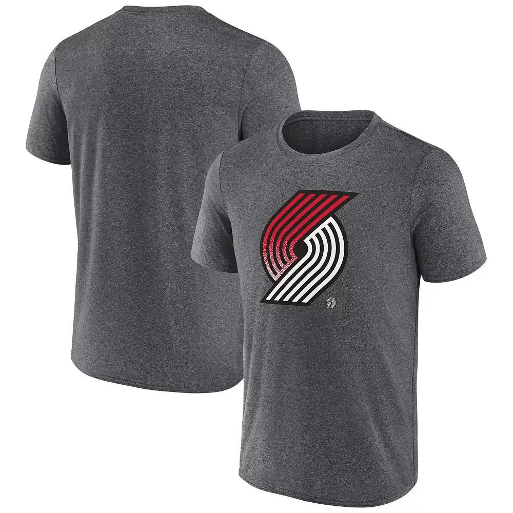 Mens Fanatics Heather Charcoal Portland Trail Blazers Iconic Overtime T-Shirt Product Image