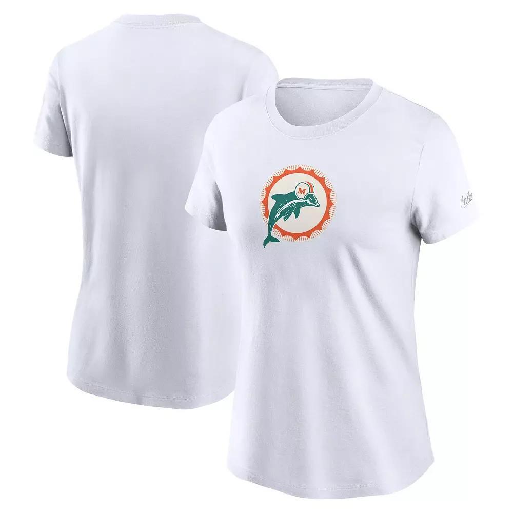 Women's Nike White Miami Dolphins Primary Logo T-Shirt, Size: XL Product Image