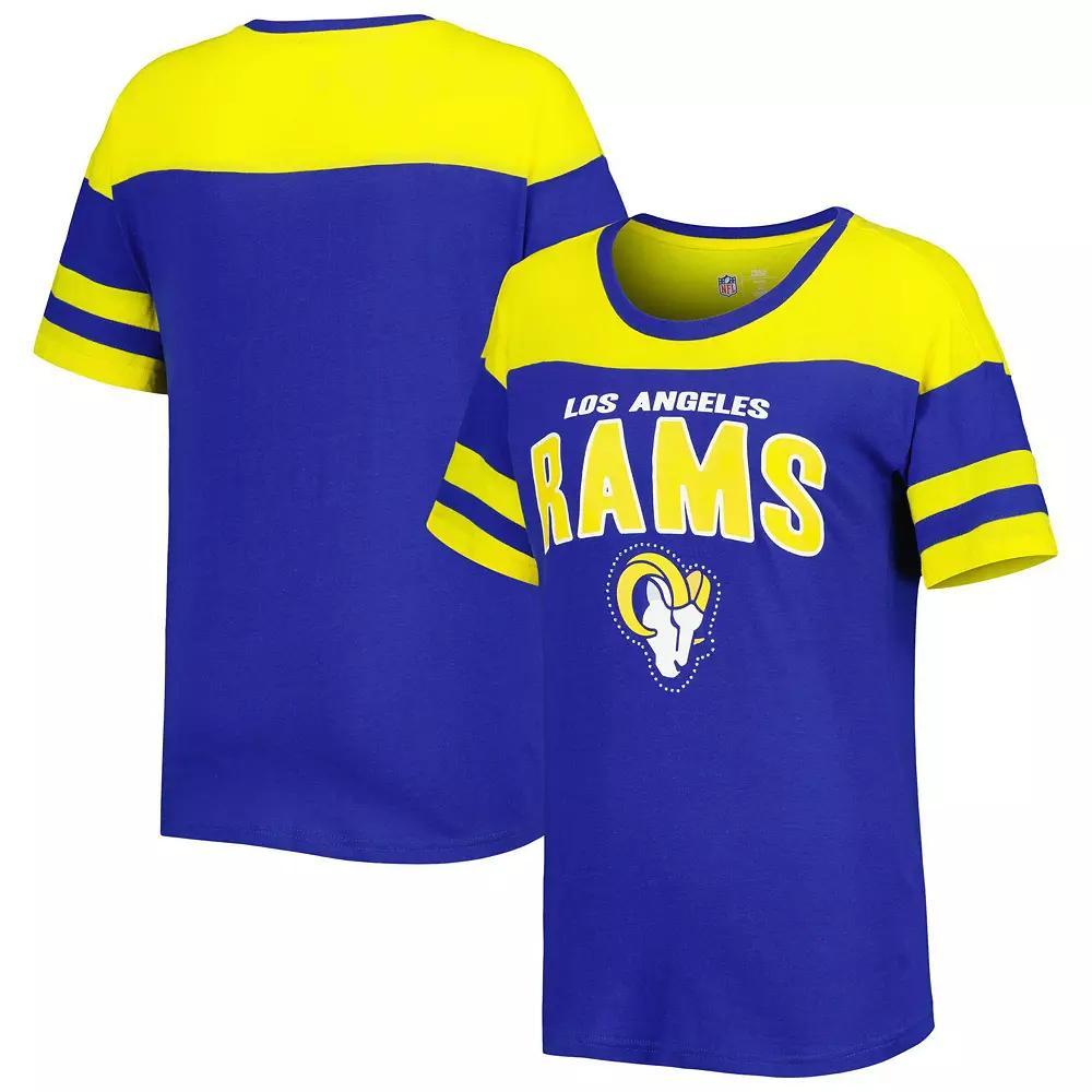 Women's G-III 4Her by Carl Banks Royal/Gold Los Angeles Rams Play the Ball T-Shirt, Size: 2XL, Blue Product Image