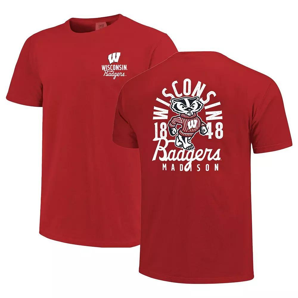 Mens Wisconsin Badgers Comfort Colors Mascot Overlay T-Shirt Product Image