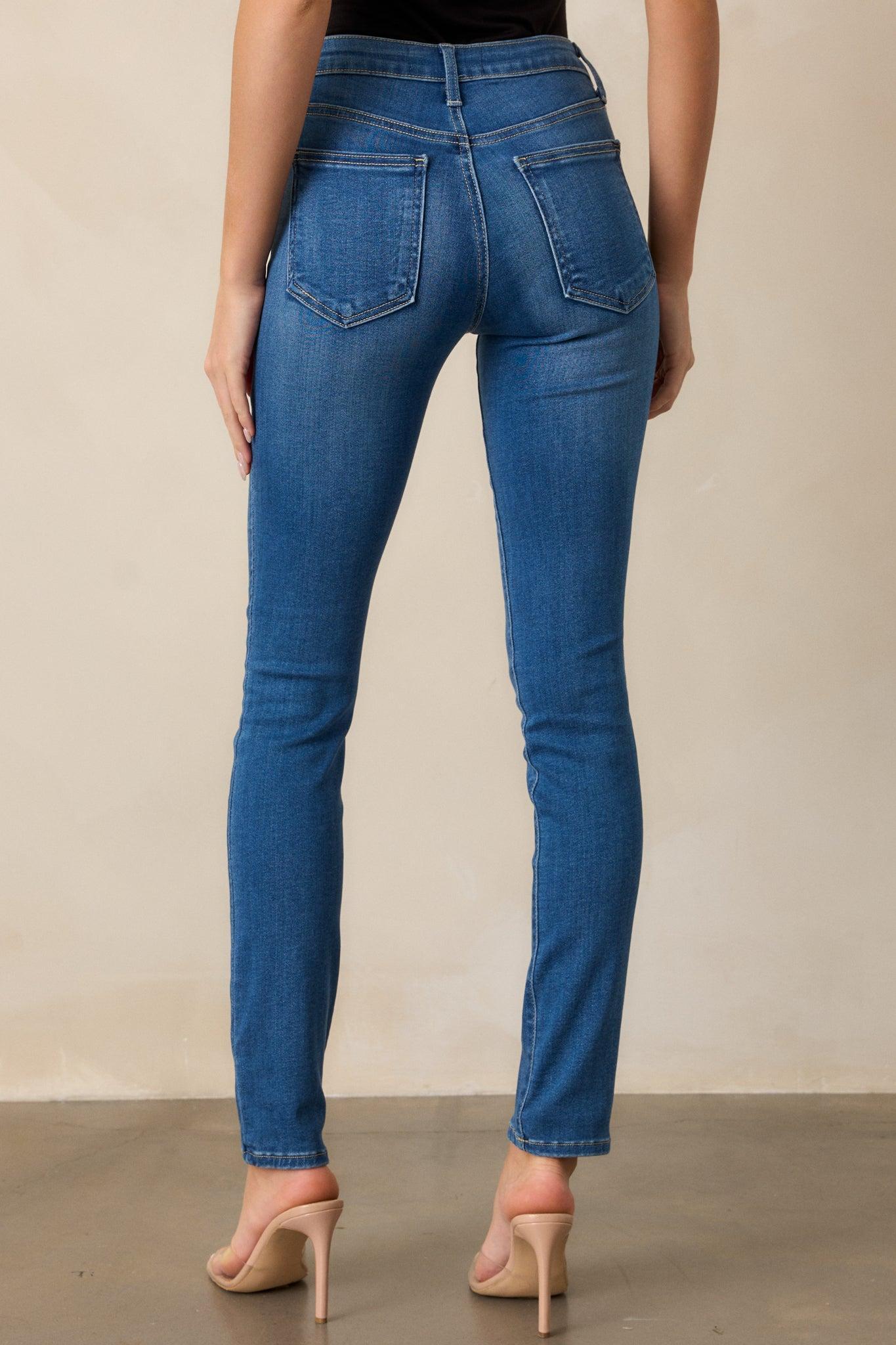 Take A Moment Medium Wash Skinny Jeans Product Image