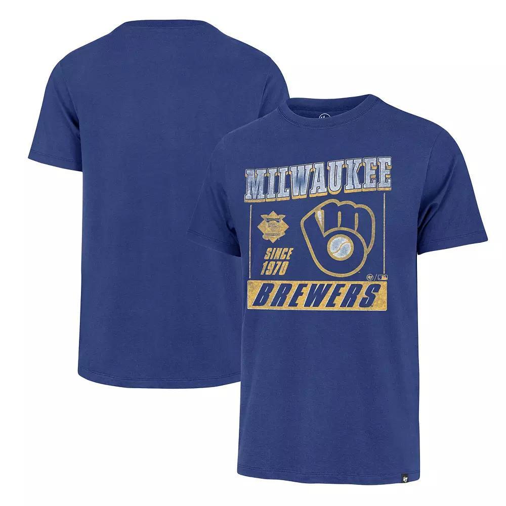 Men's '47 Royal Milwaukee Brewers Outlast Franklin T-Shirt, Size: Small, Blue Product Image