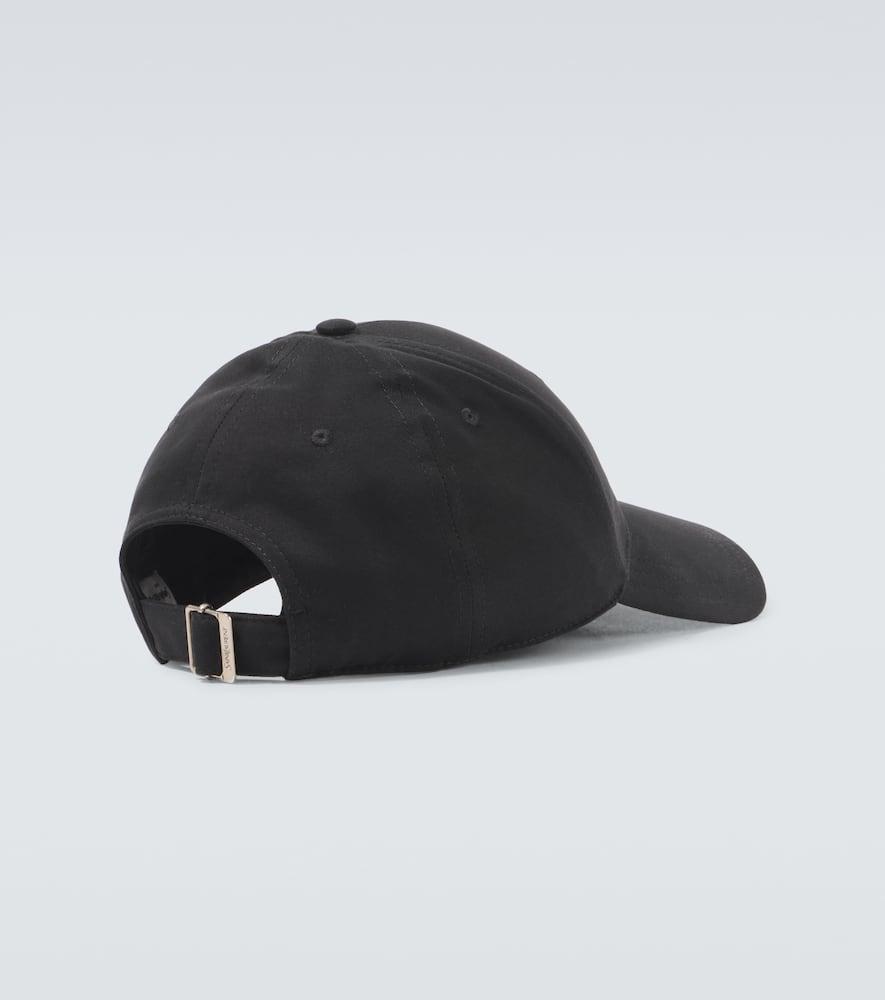SAINT LAURENT Y Patch-appliqué Gabardine Baseball Cap In Schwarz Product Image