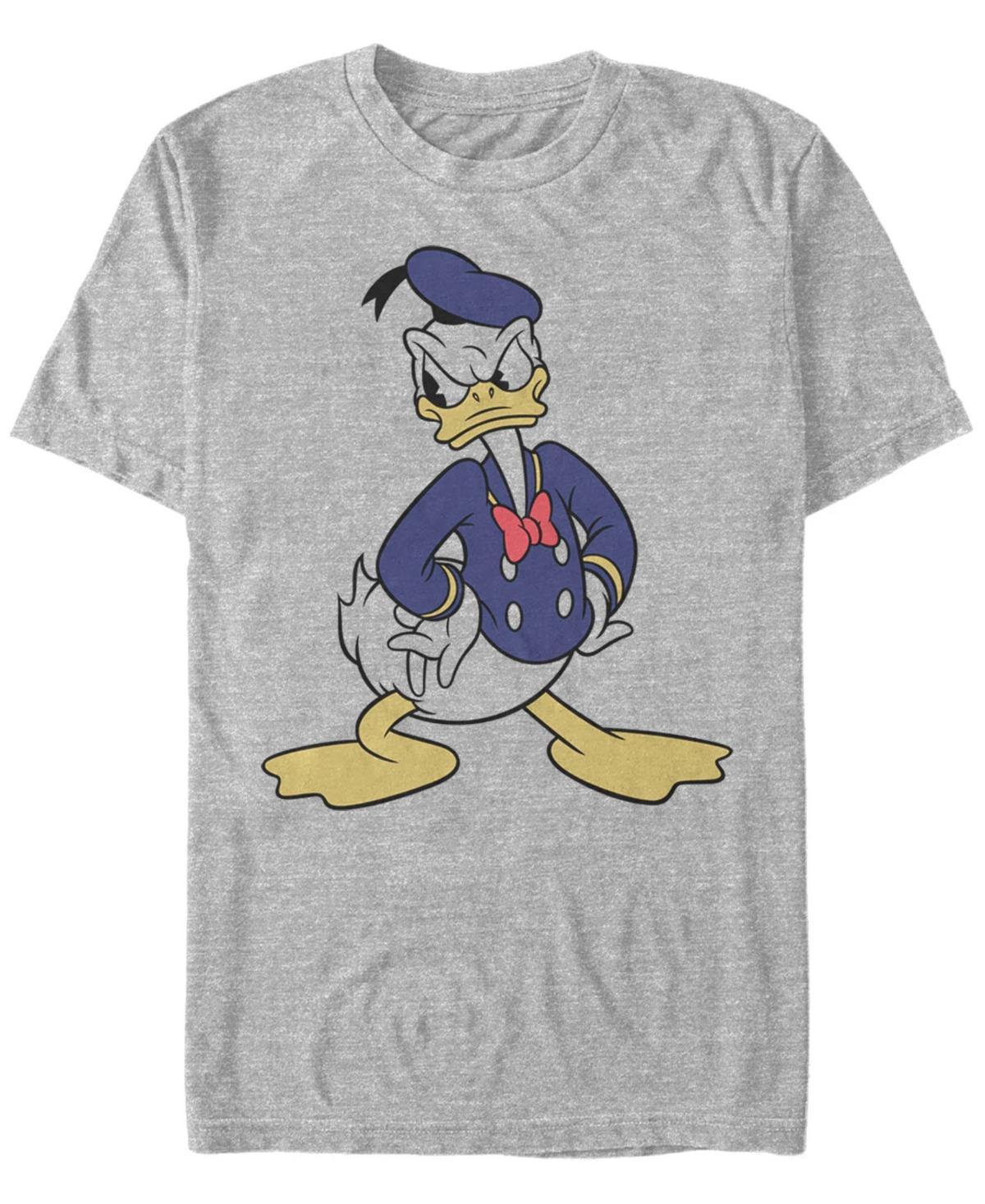 Disney's Donald Duck Traditional Angry Pose Portrait Men's Tee, Size: Small, Athletic Grey Product Image