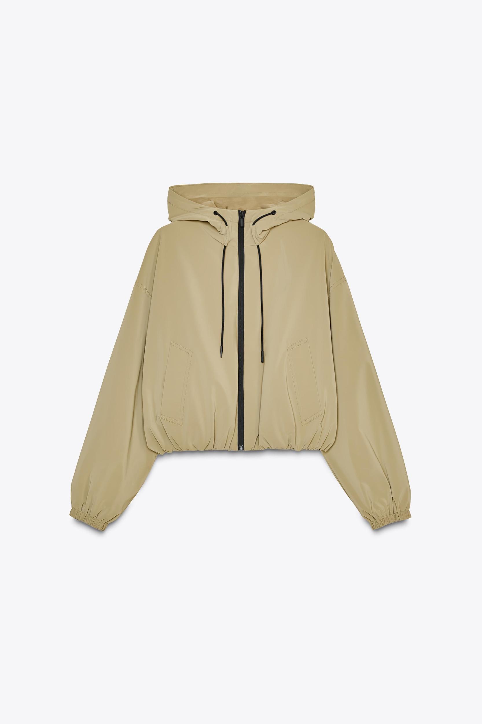 HOODED RUBBERIZED JACKET Product Image