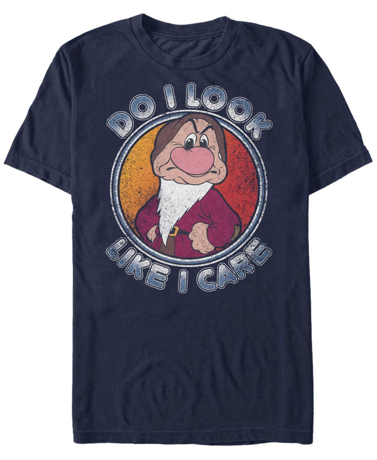 Disneys Snow White Grumpy Mens Tee Blue Product Image