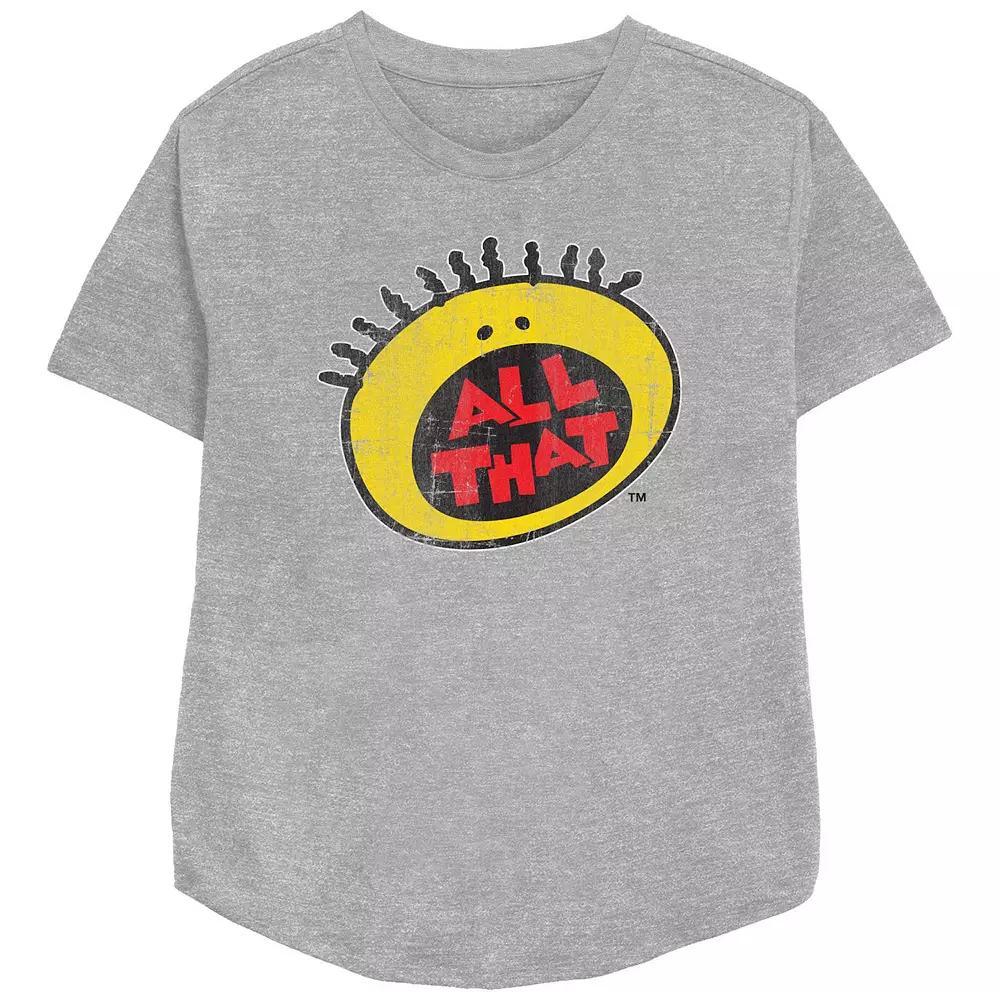 Women's Nickelodeon All That Logo Graphic Tee, Size: XL, Grey Gray Product Image