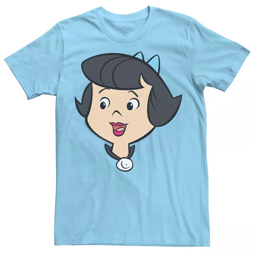Men's Flinstones Betty Bigface Portrait Tee, Size: Medium, Light Blue Product Image
