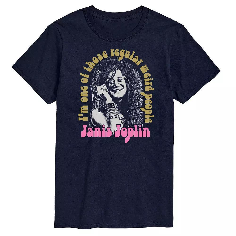 Mens Janis Joplin Weird People Tee Blue Product Image
