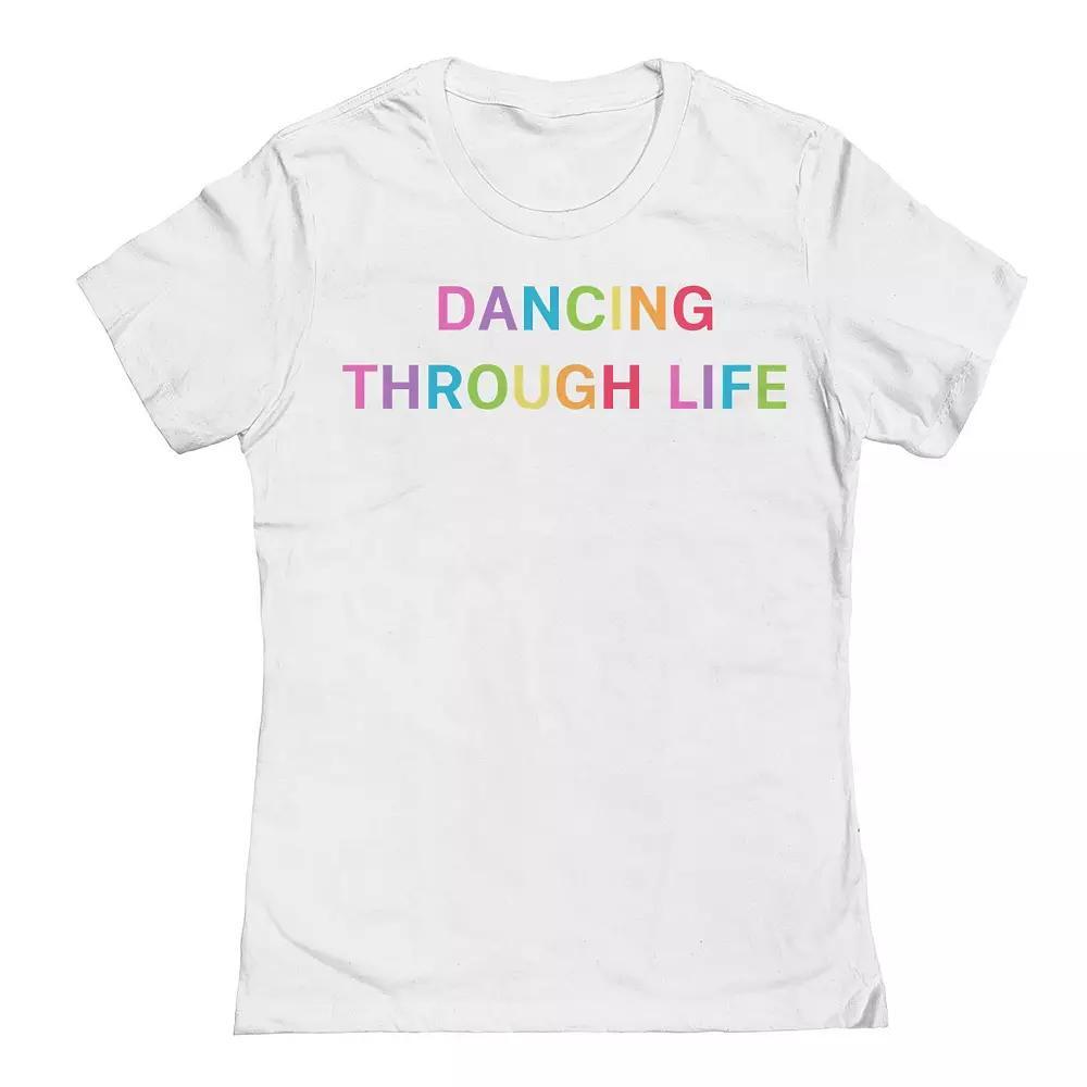 Junior's Grayson Threads The Label Dancing Through Life Pride Graphic Tee, Women's, Size: Large, White Product Image