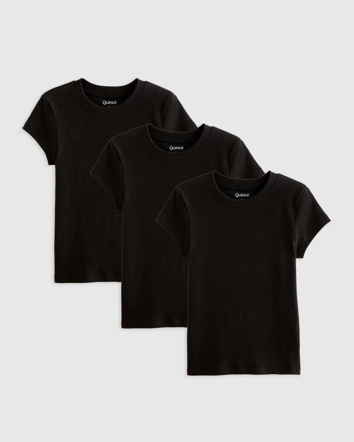 Quince | Women's Micro-Rib Crewneck T-Shirt Organic Cotton Product Image