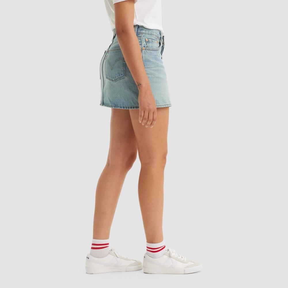 Women's Levi's® A-Line Button Front Mini Skirt, Size: 31(US 12)Medium, Purple Perfect Cord Product Image