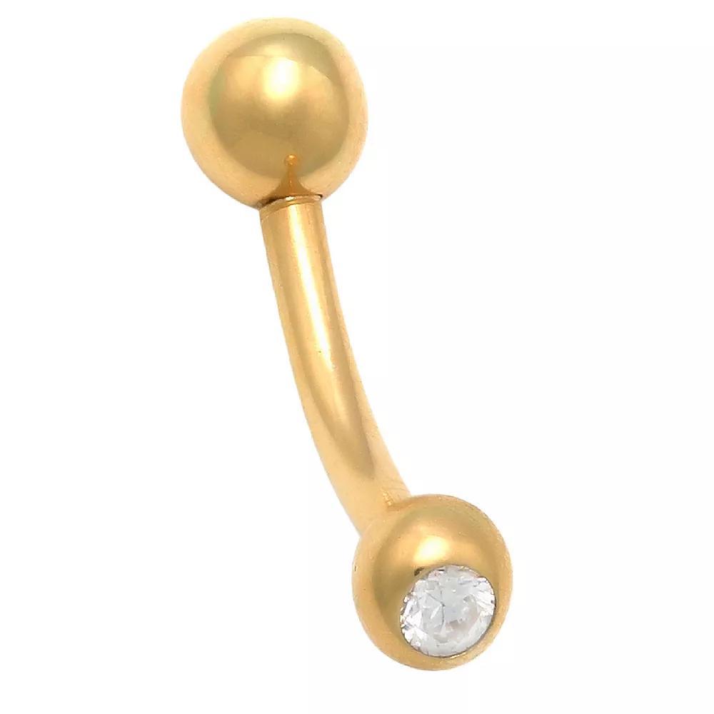 Amella Jewels 10K Gold & Cubic Zirconia Belly Ring, Women's, Yellow Product Image