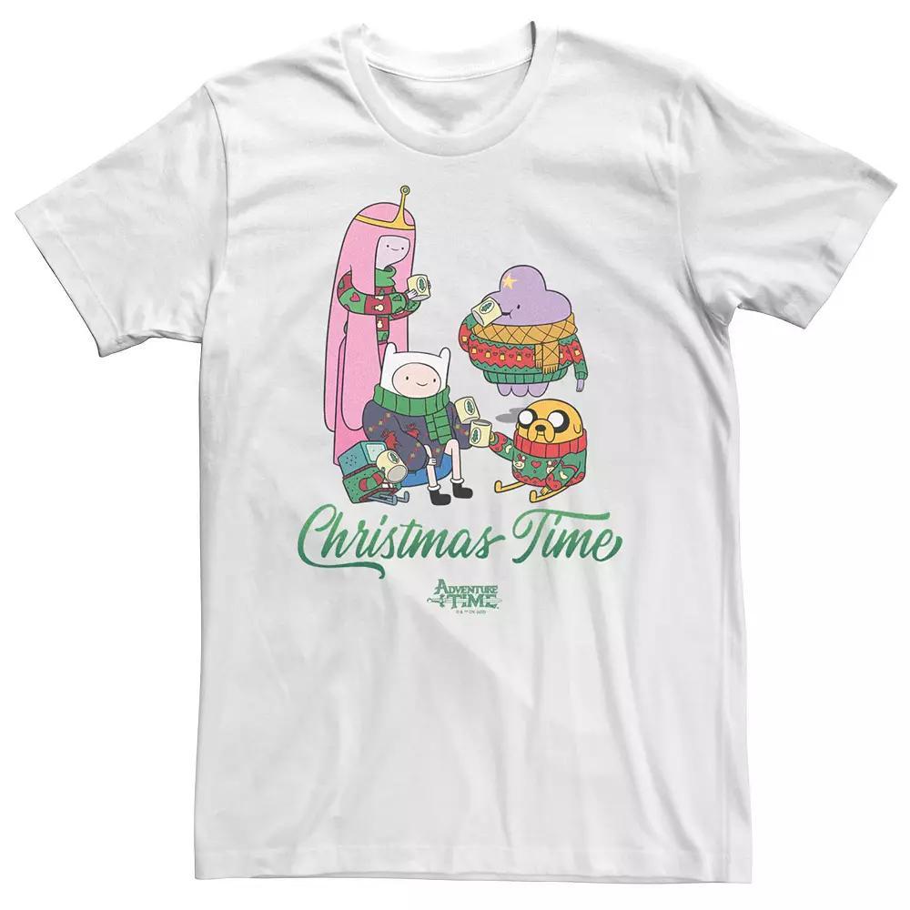 Big & Tall Adventure Time Holidays Christmas Time Season Friends Tee, Men's, Size: 4XL Tall, White Product Image