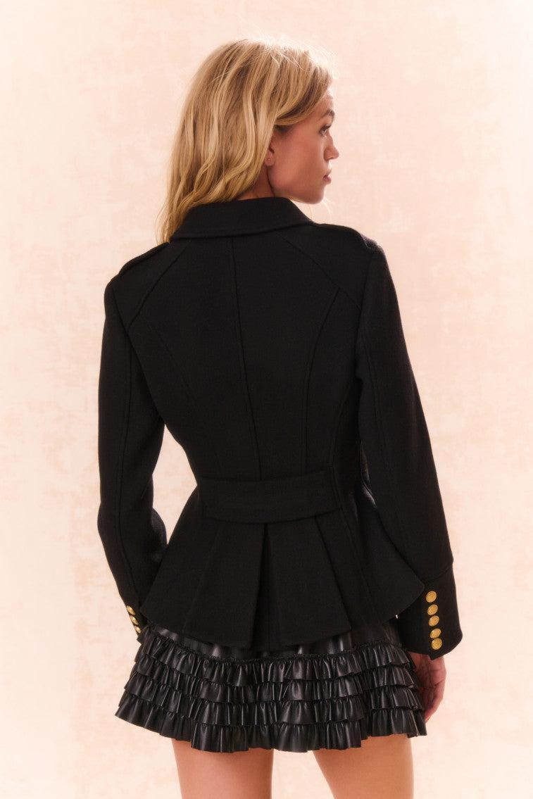 Theda Wool-Blend Military Jacket Product Image