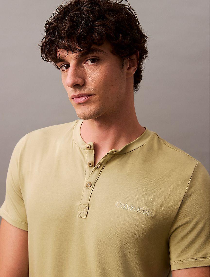 Ultra Soft Modal Henley Sleep T-Shirt Product Image
