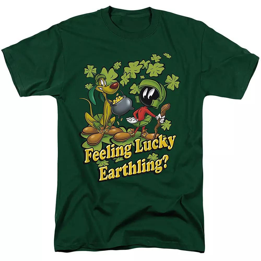 Men's Looney Tunes Feeling Lucky Graphic Tee, Size: Small, Black Product Image
