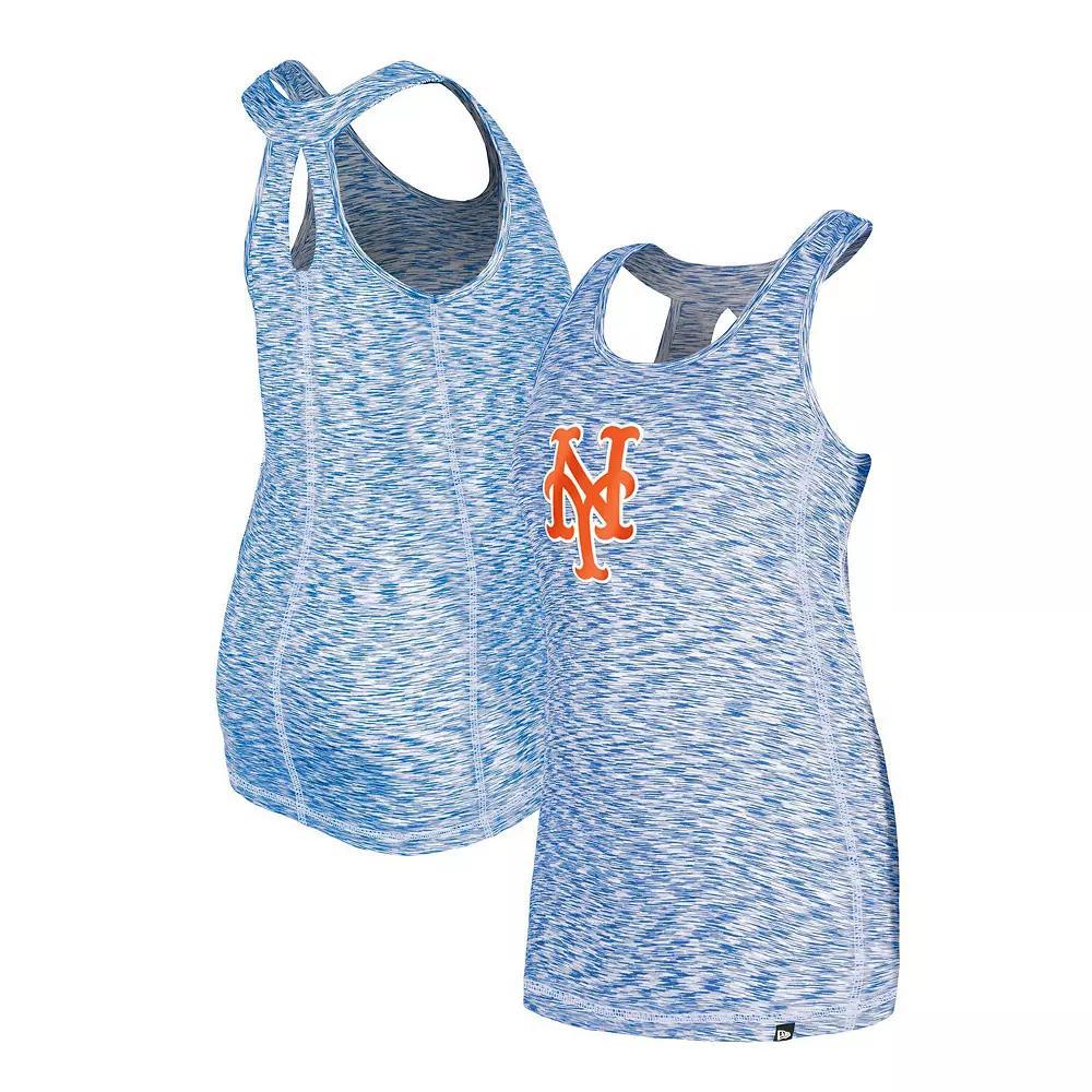 Women's New Era Royal New York Mets Space Dye Keyhole Back Tank Top, Size: Medium, Blue Product Image