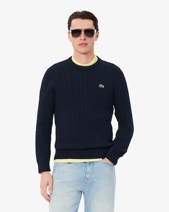 Cable Knit Cotton Sweater Product Image