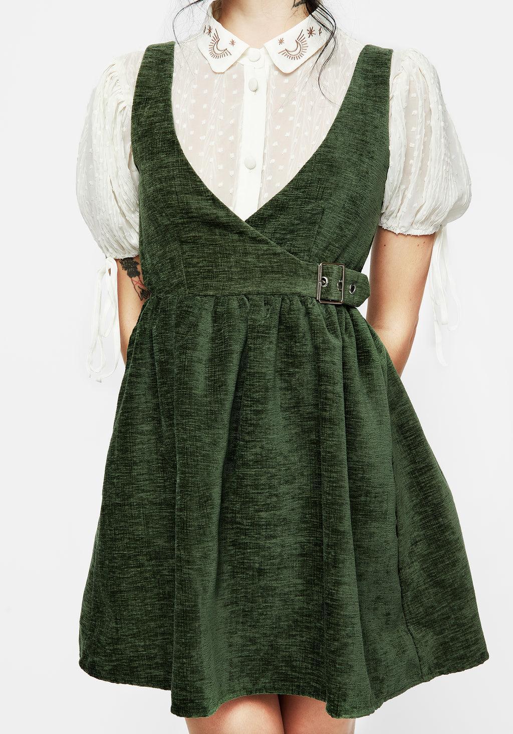 Ivy Buckle Wrap Suspender Mini Dress Product Image