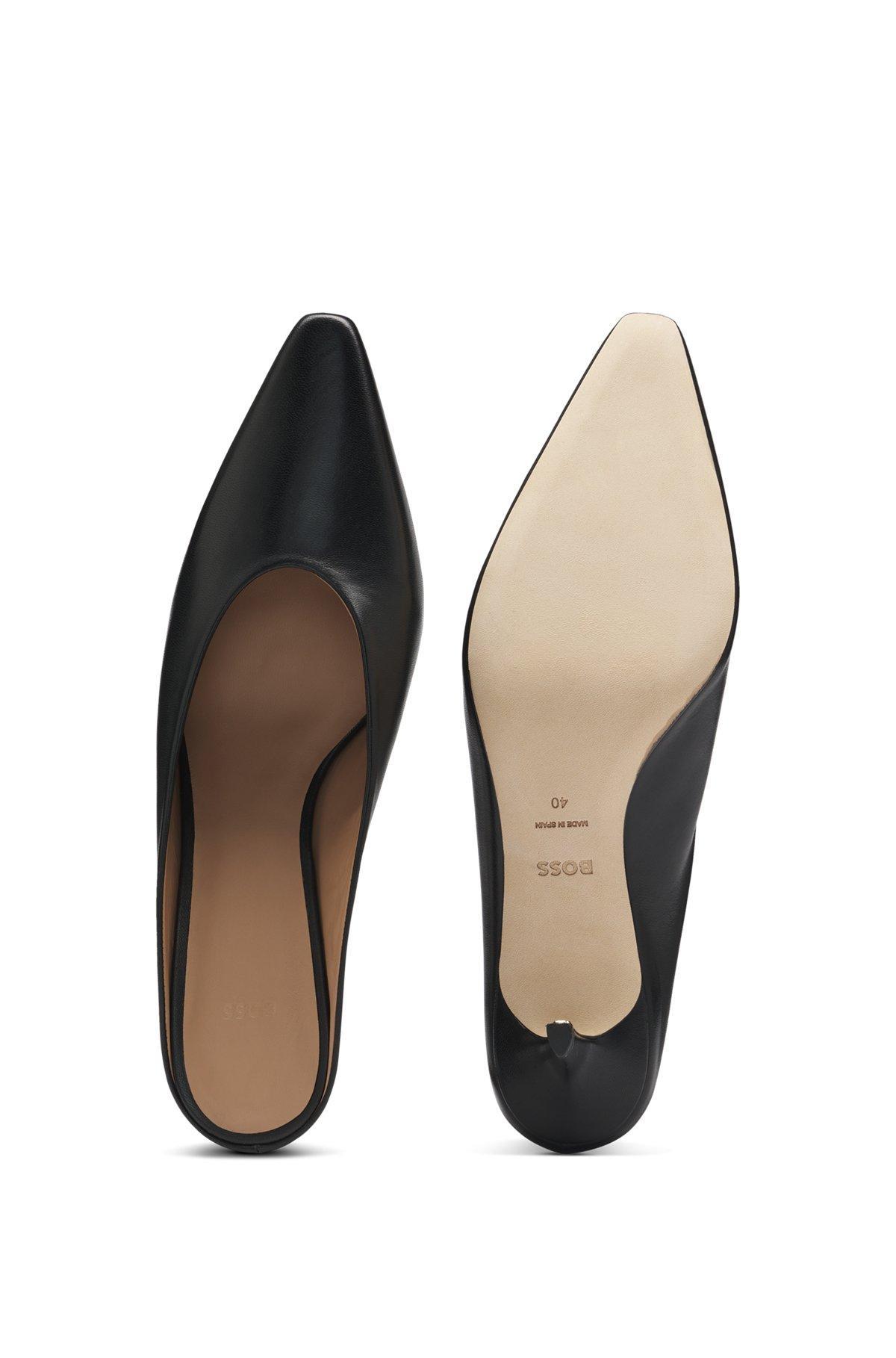 BOSS - Backless mules in nappa leather - Black Product Image