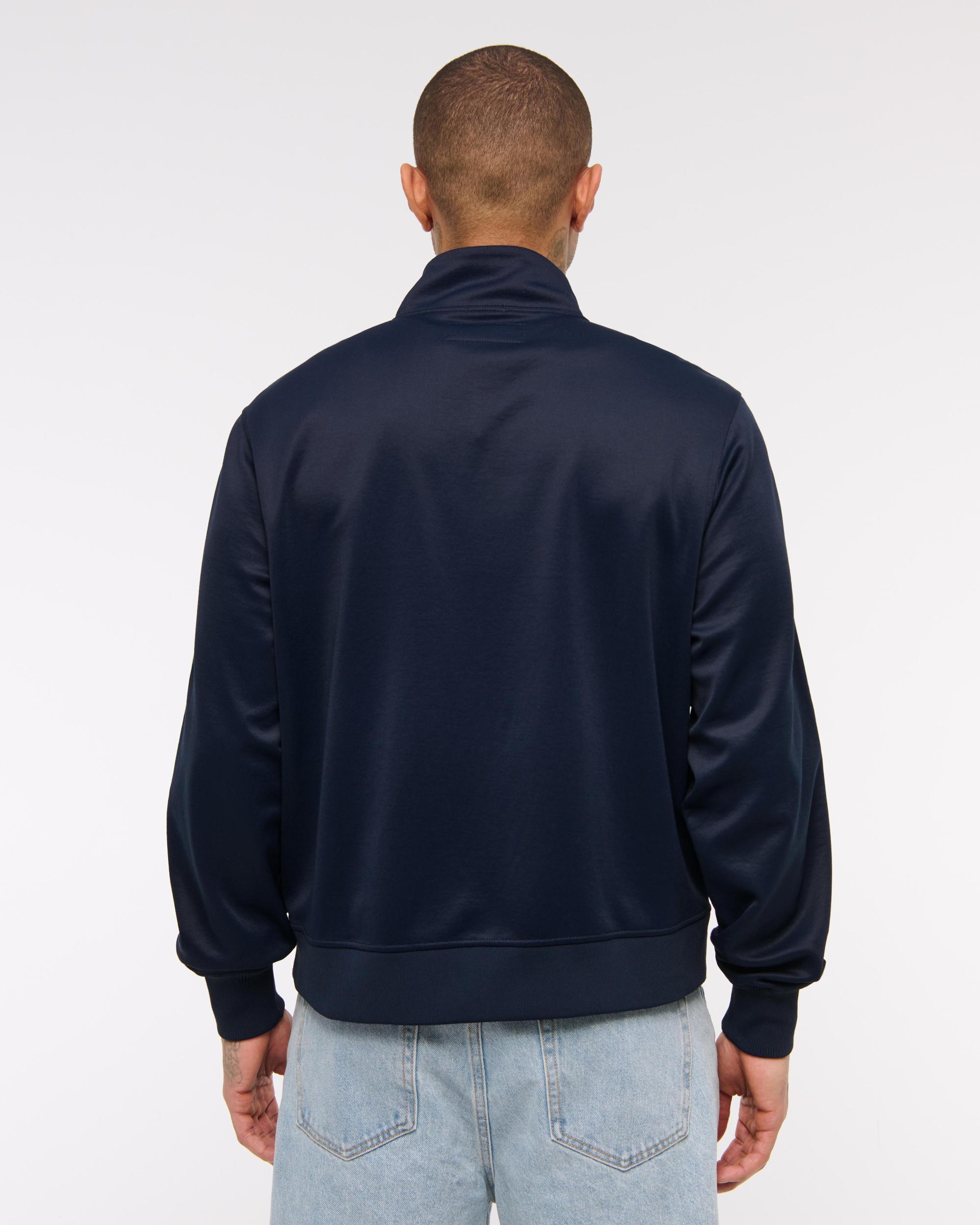 Cropped Tricot Full-Zip Jacket Product Image