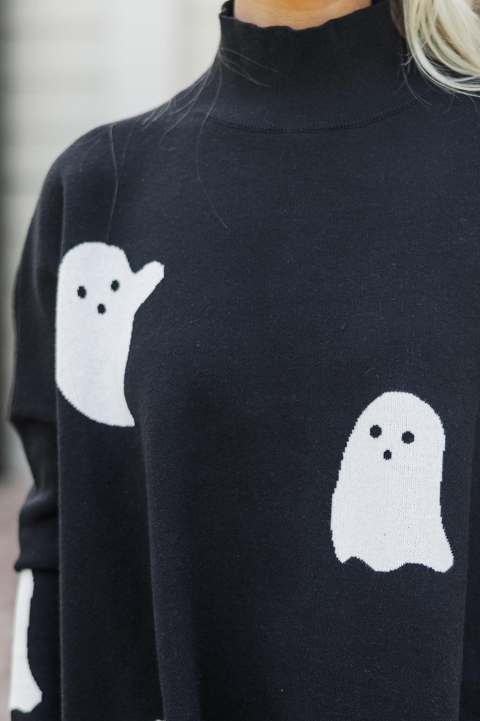 Quick Decisions Black Ghosty Sweater Female Product Image