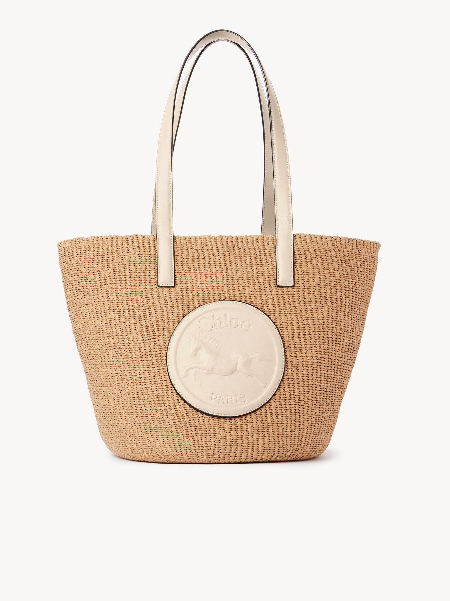 Large Horse Medal basket in natural fibers Product Image