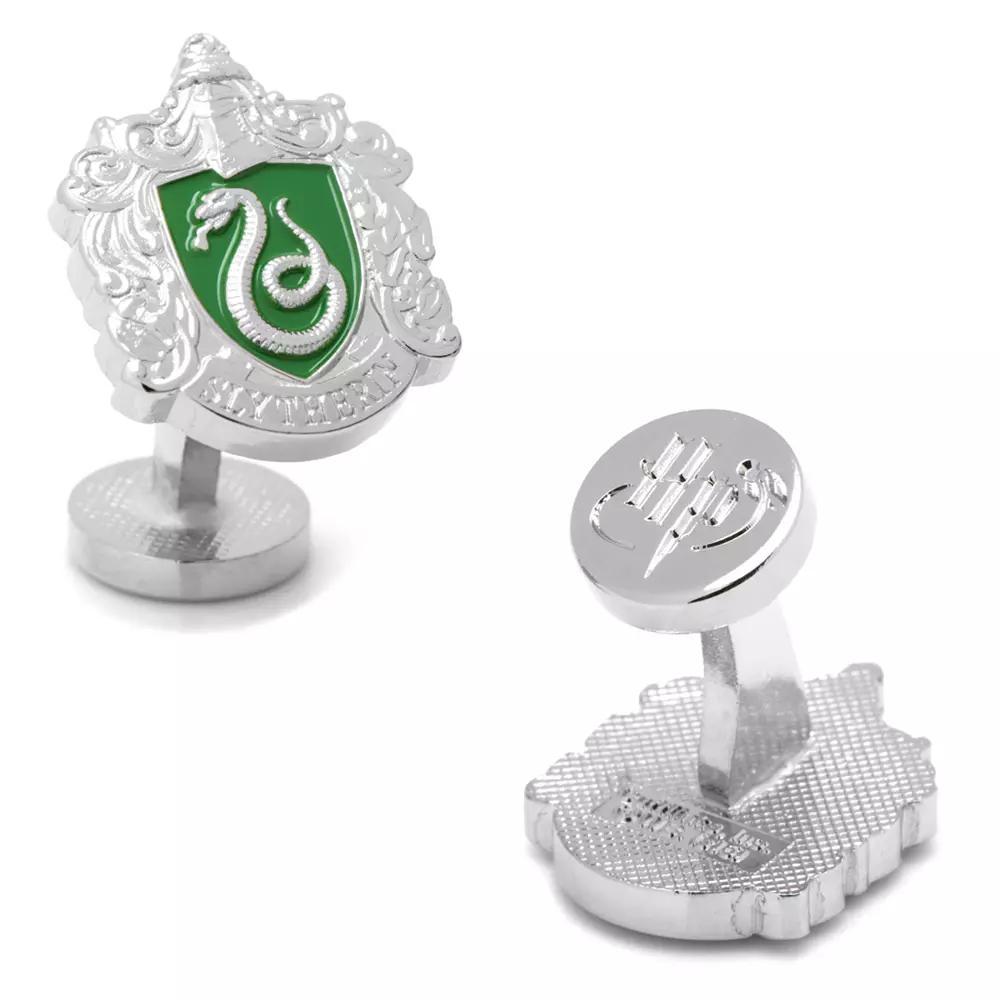 Men's Cuff Links, Inc. Harry Potter Slytherin Crest Cuff Links, Silver Product Image