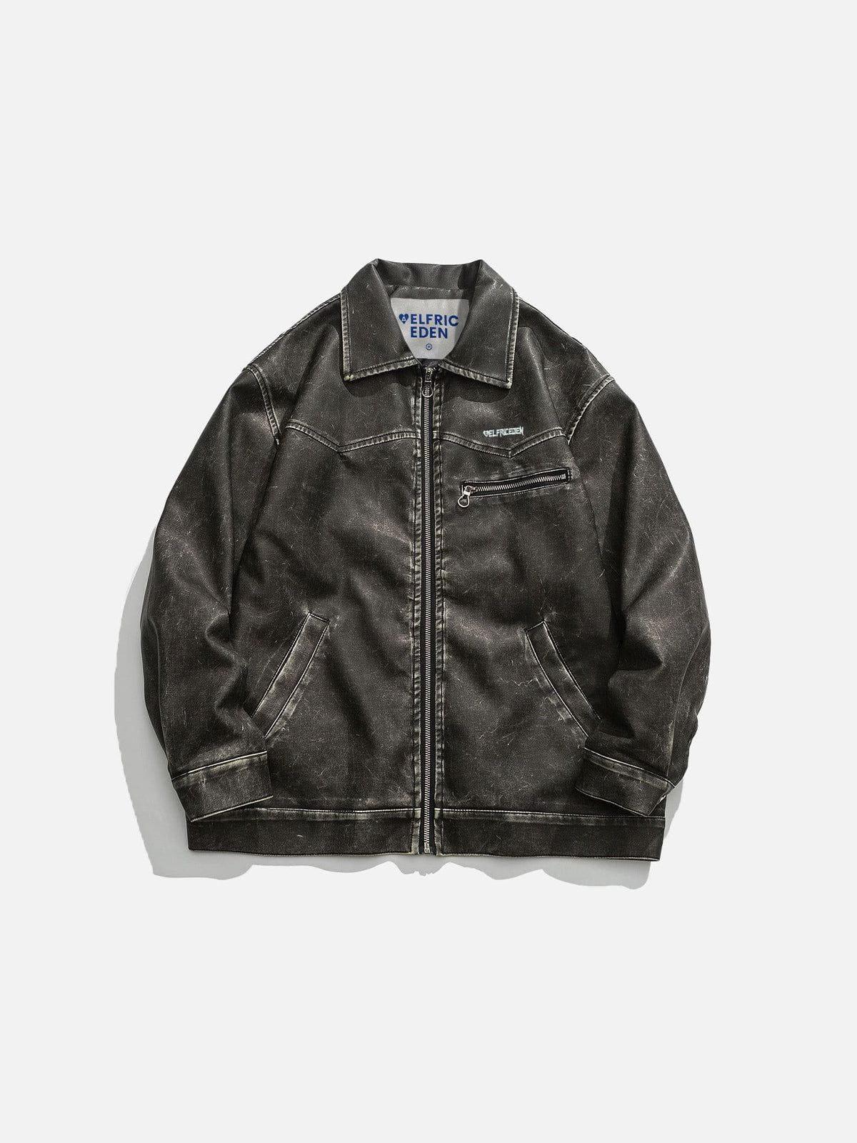 Aelfric Eden Washed Faux Leather Jacket Product Image