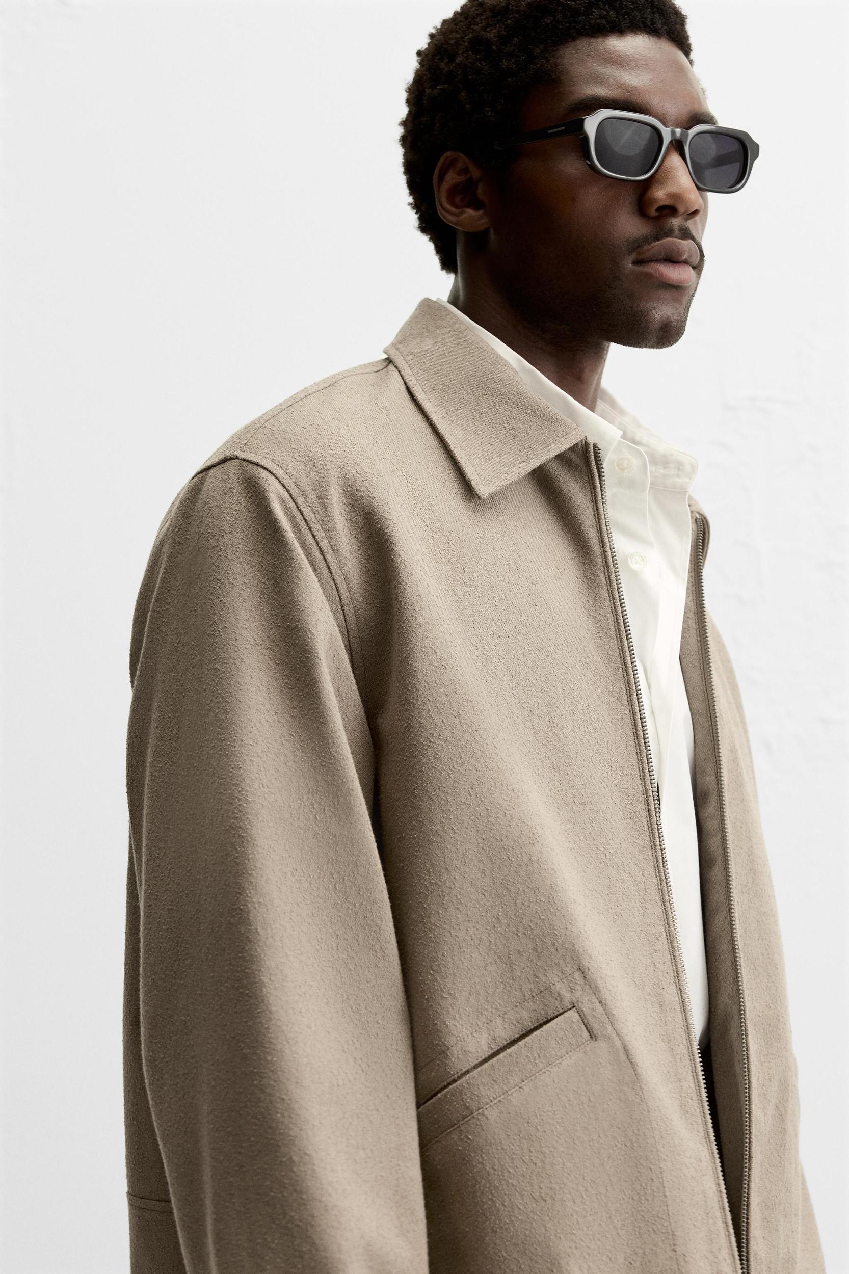 STRUCTURED TEXTURED OVERSHIRT Product Image