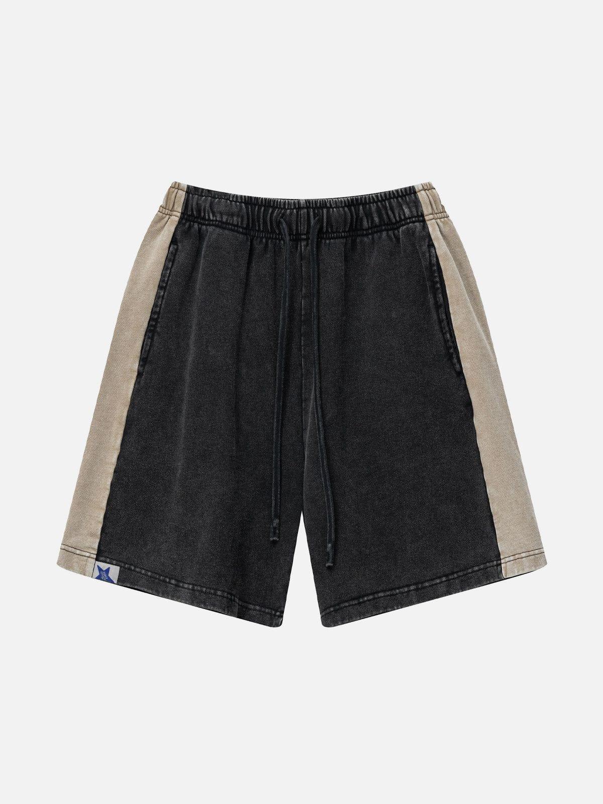 Aelfric Eden Color Blocking Washed Shorts Product Image