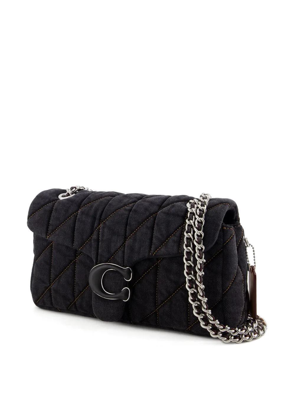 COACH Tabby 20 Logo Plaque Quilted Shoulder Bag In Black Product Image