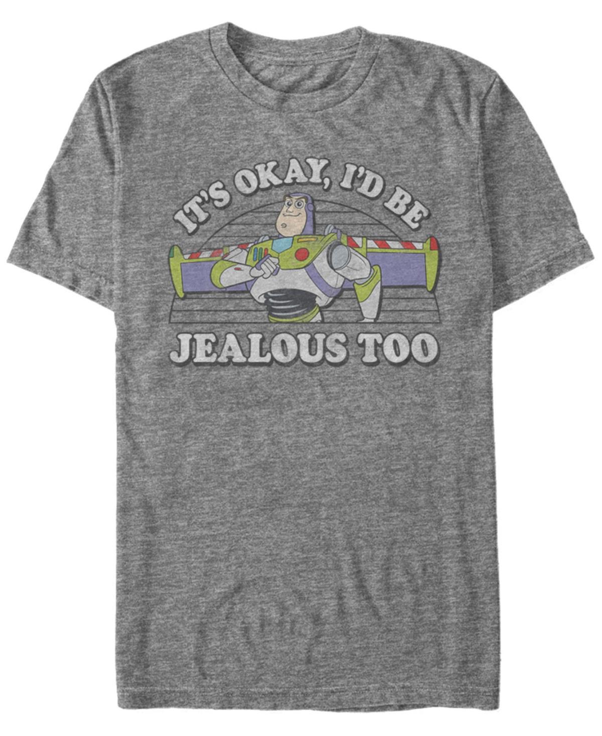 Men's Disney / Pixar's Toy Story Buzz Lightyear Jealous Too Tee, Size: Small, Athletic Grey Product Image