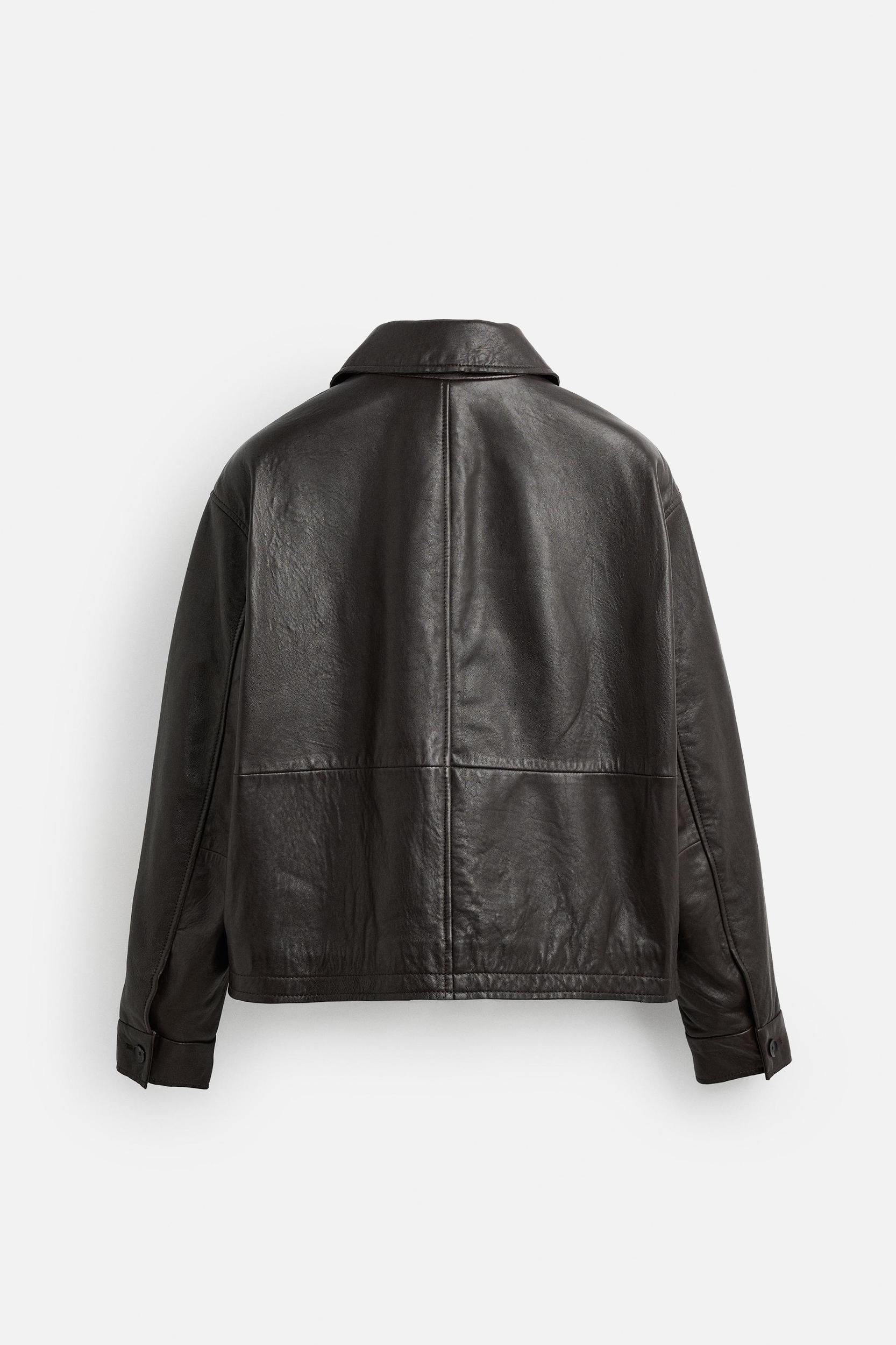 POCKET LEATHER JACKET Product Image