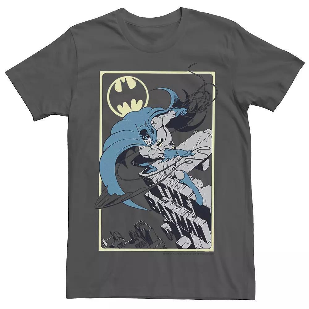 Men's DC Comics Batman City Leap Tee, Size: Small, Grey Product Image