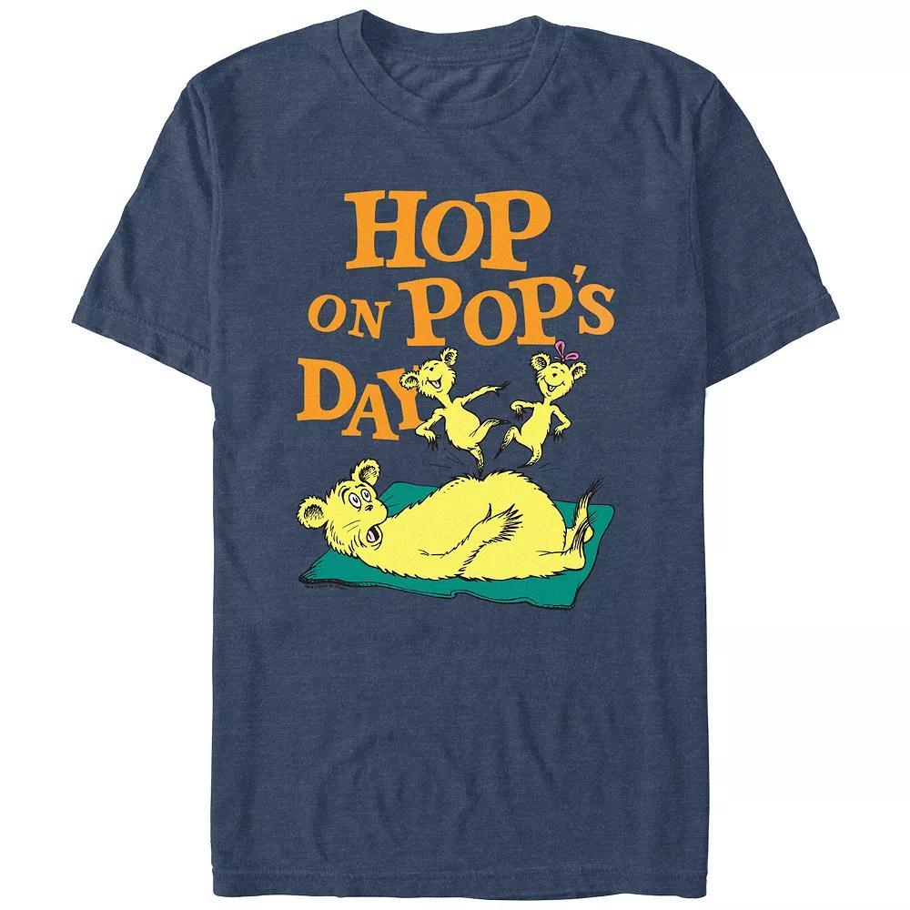 Men's Dr. Seuss Hop On Pop's Day Graphic Tee, Size: Medium, Navy Grey Product Image