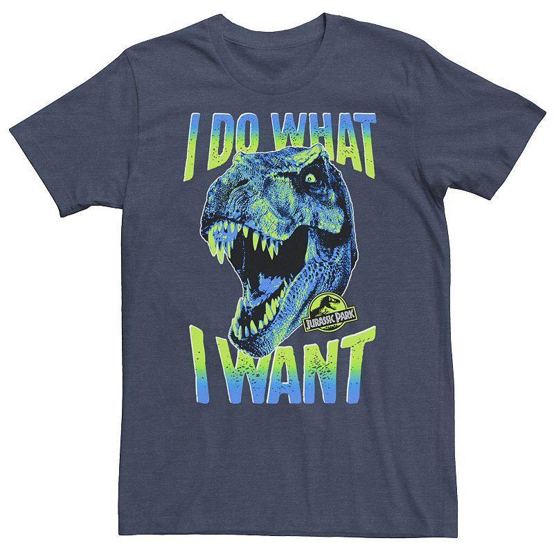 Big & Tall Jurassic Park T-Rex I Do What I Want Tee, Men's, Size: 4XL, Navy Grey Product Image