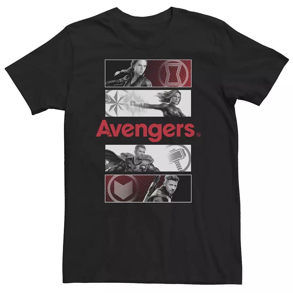 Big & Tall Marvel Avengers Color Pop Tee, Men's, Size: 5XL, Black Product Image