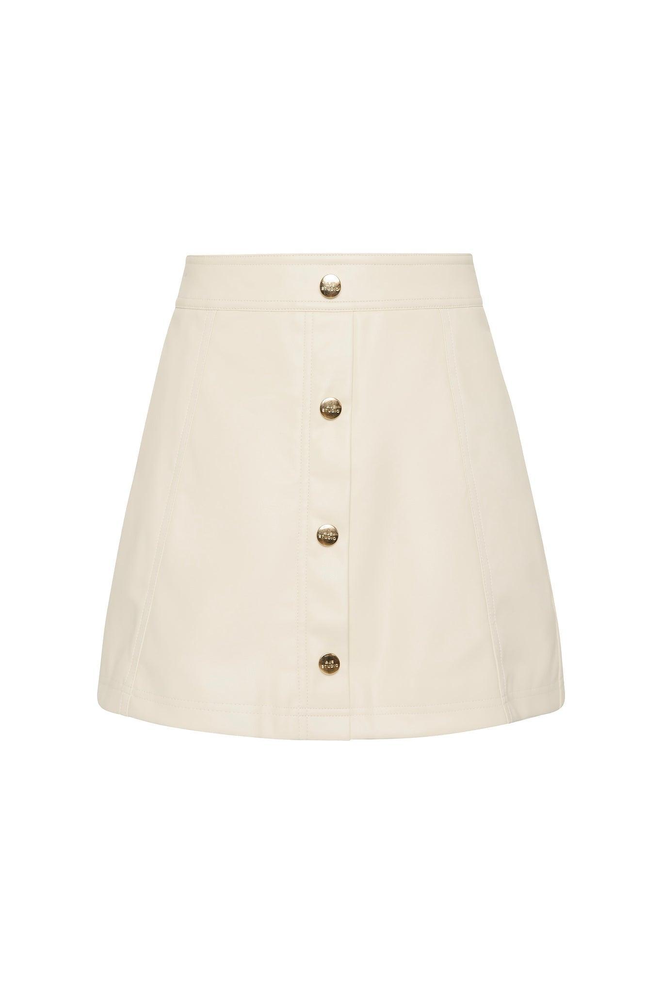 Raven Button Down Mini Skirt Product Image