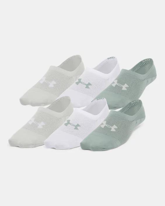 Women's Under Armour 6-Pack Breathe Lite Socks, Size: Medium, Gray Gray Castlerock Product Image