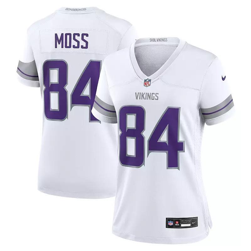 Women's Nike Randy Moss White Minnesota Vikings Alternate Retired Player Game Jersey, Size: Small Product Image