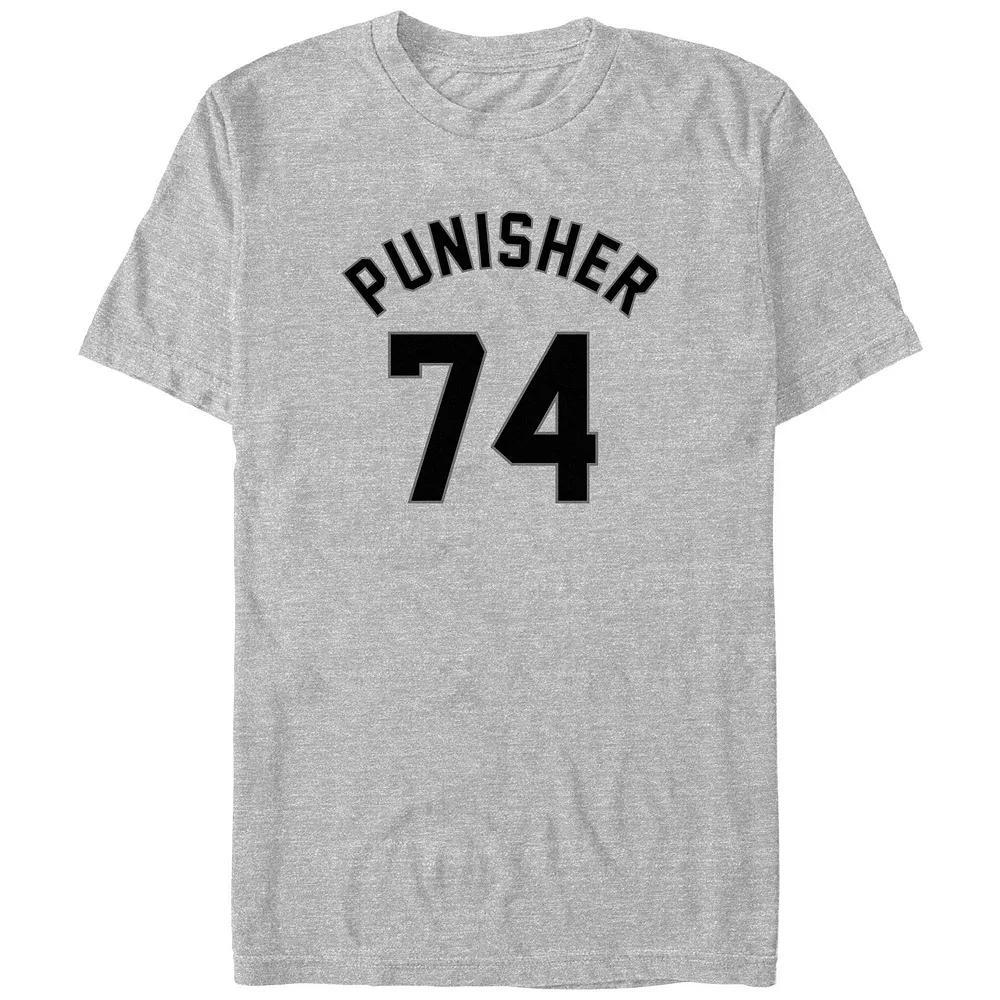 Big & Tall Marvel The Punisher 73 Graphic Tee, Men's, Size: 3XL Tall, Athletic Grey Product Image