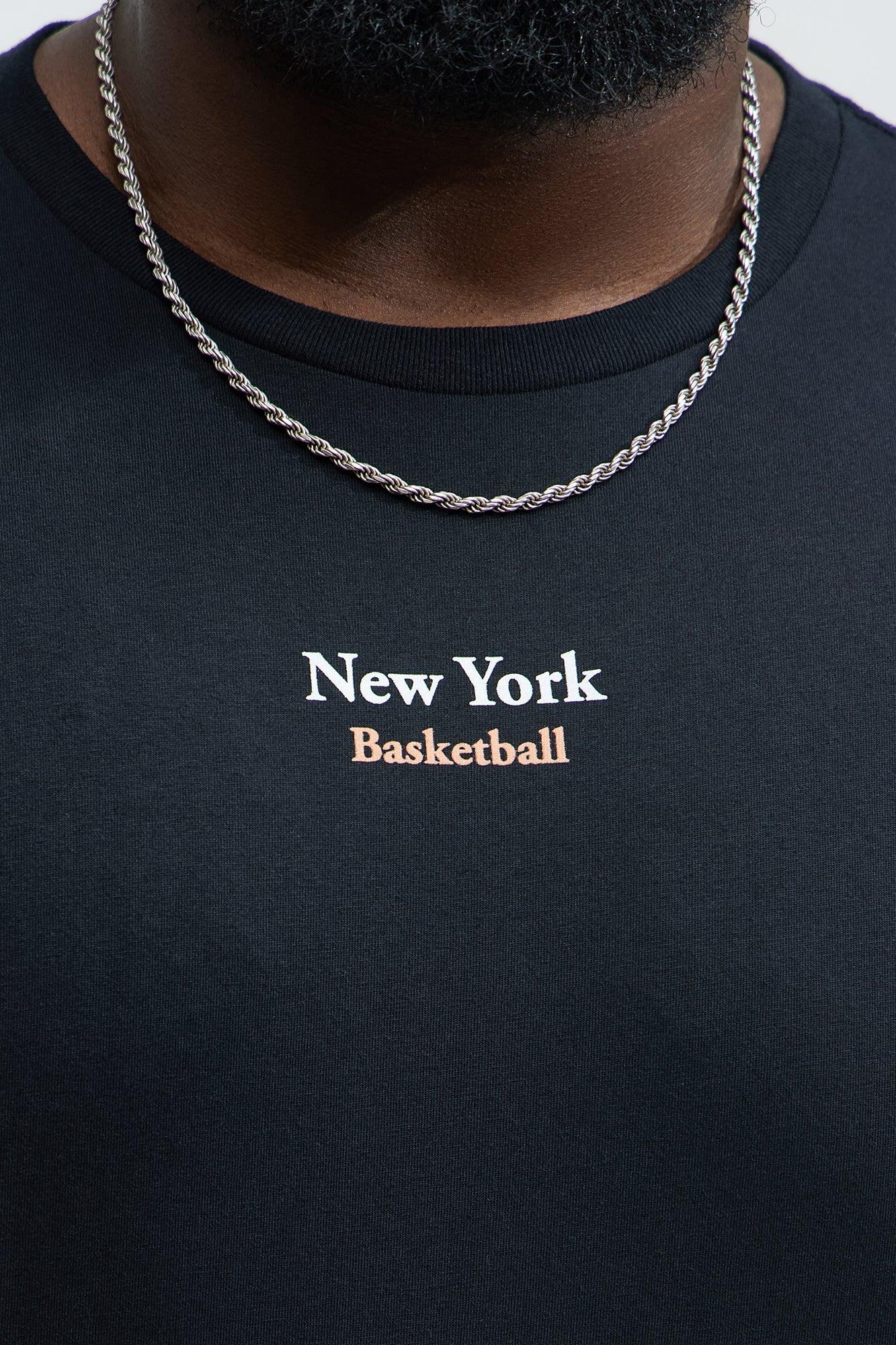 New York Basketball Oversized Short Sleeve Tee - Black Product Image