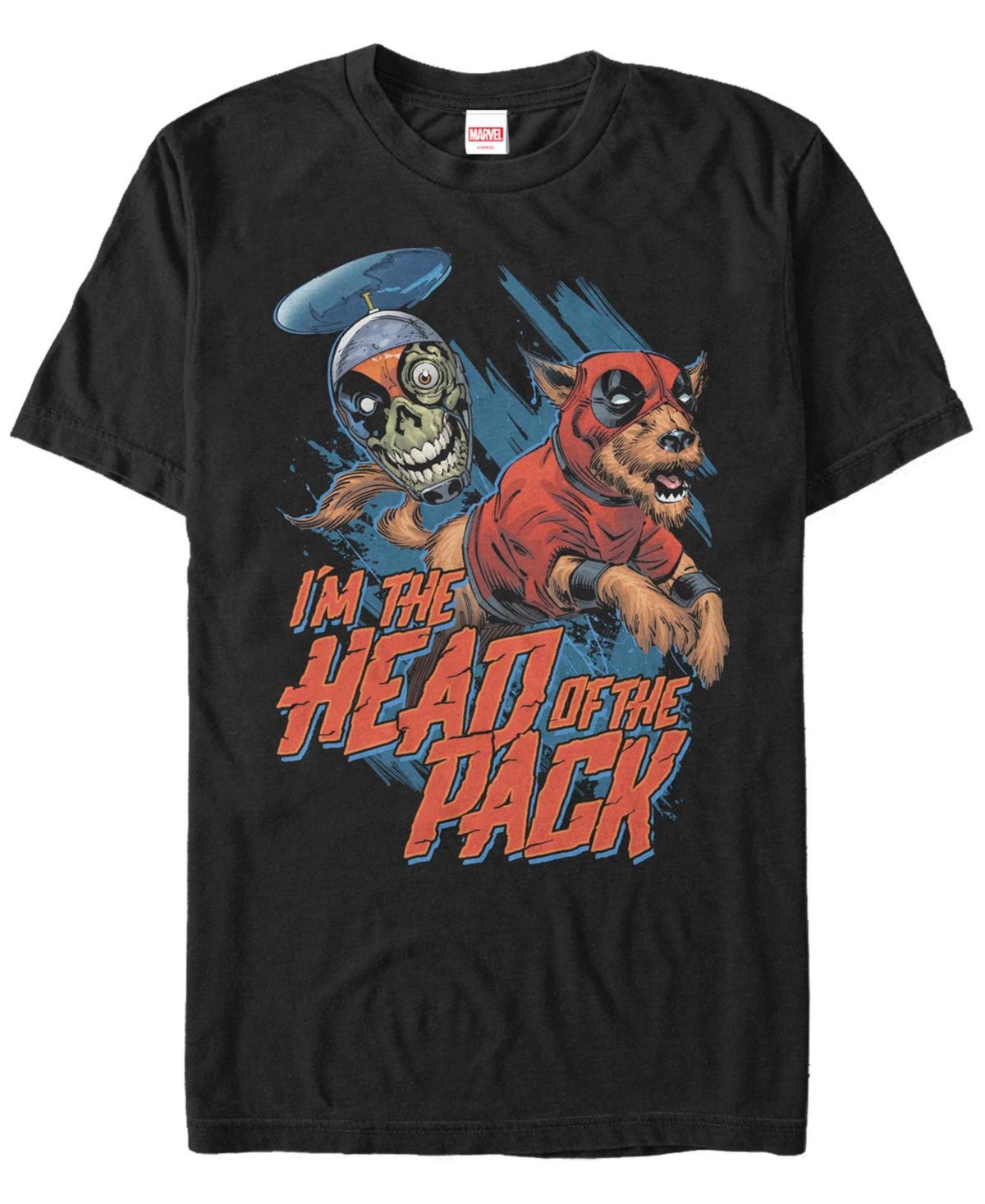 Men's Marvel Dogpool Head Of The Pack Tee, Size: XL, Black Product Image