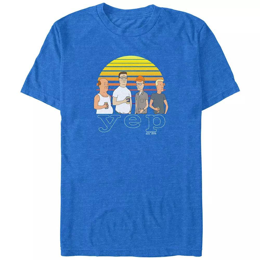 Big & Tall King Of The Hill Yep Sunset Graphic Tee, Men's, Size: 4XL, Royal Grey Product Image